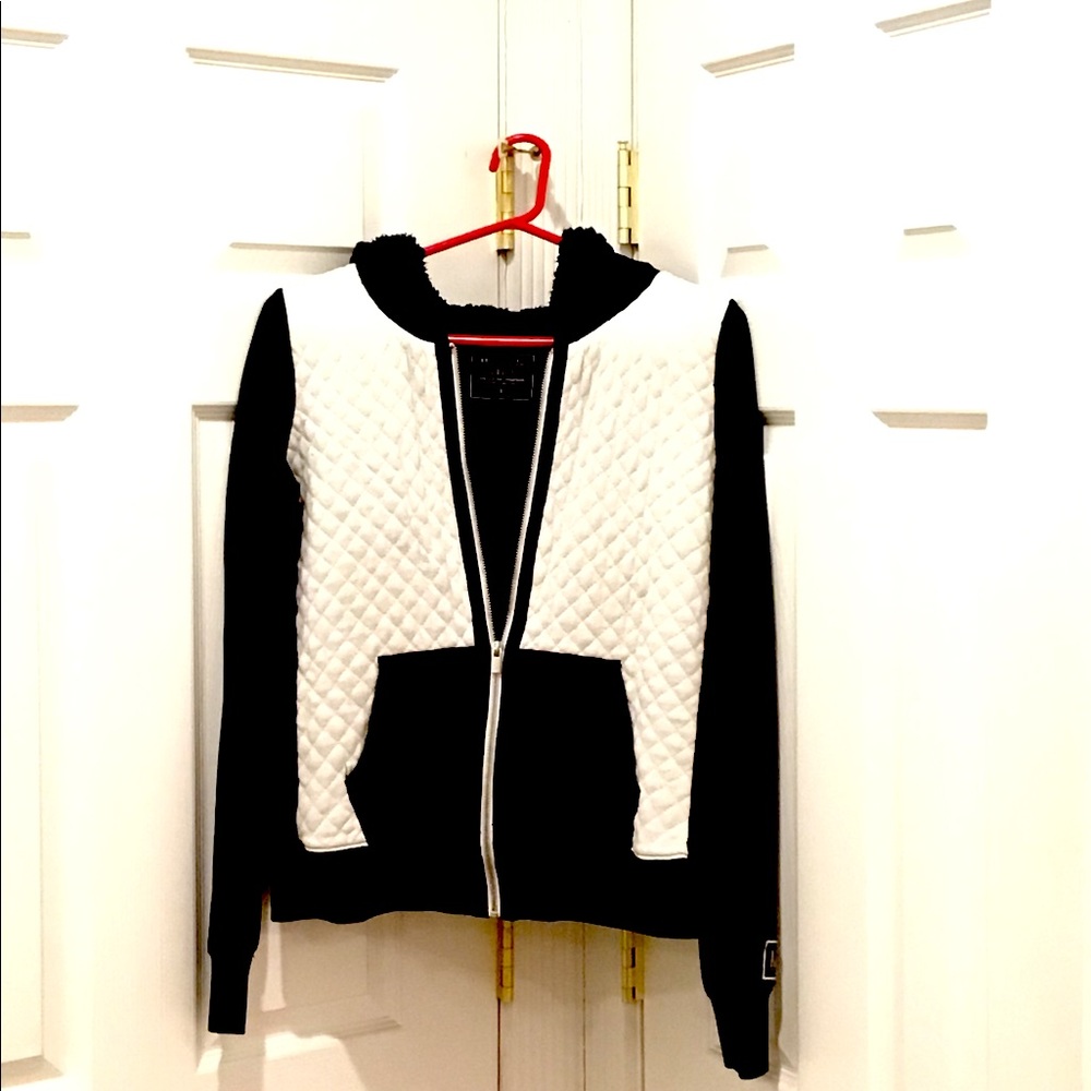 Zip-Up Sherpa lined hoodie